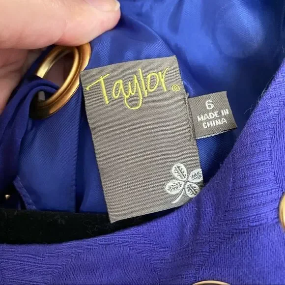 Just Taylor Purple Grommet Polka Dot Ribbon - Picture 10 of 11